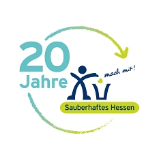 Logo zum 20-jährigen Jubiläum der Umweltkampagne "Sauberhaftes Hessen" © DBM